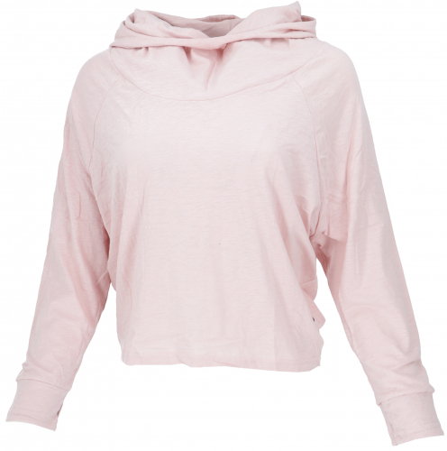 Wide hoodie with batwing sleeves made from organic cotton - cherry blossom