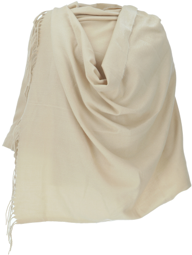 Super soft scarf, wide wool scarf - vanilla - 180x70 cm