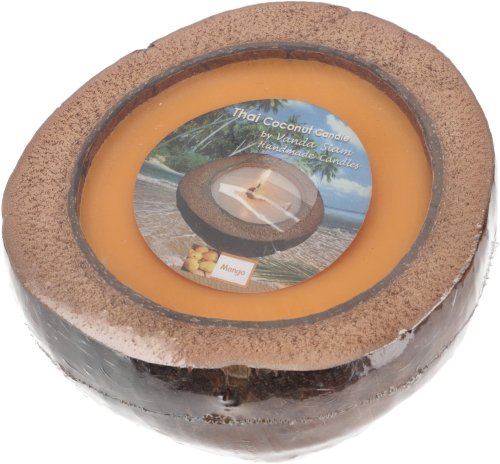Exotische Duftkerze Kokosnuss 15 cm - Mango