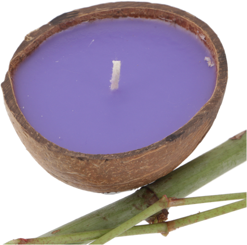 Exotic scented candle coconut 8 cm - lavender