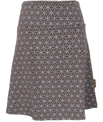 A-line skirt made from organic cotton, comfortable organic skirt - taupe