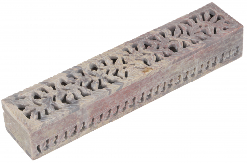 Specksteinschachtel, handgefertigte Box aus Speckstein, Potpourrie Aufbewahrung - Ranke 2 - 4x5x26 cm 