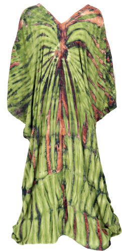 Batik dress, batik kaftan, oversize beach dress - green