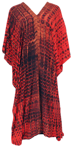Batik dress, batik kaftan, oversize beach dress - red