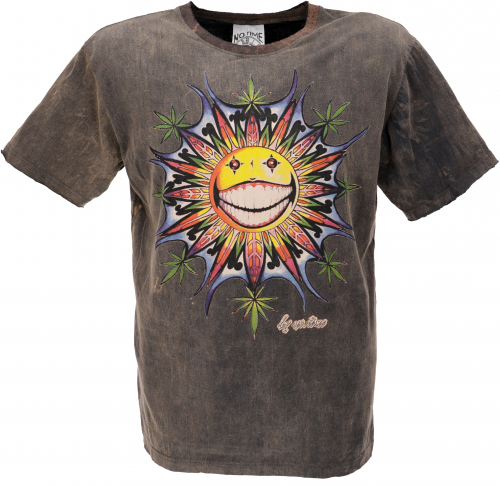 No time T-Shirt - Happy sun/brown