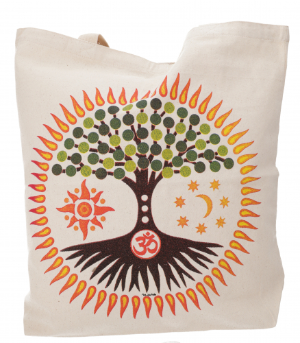No time shopper bag, sturdy shopping bag, beach bag, yoga bag - Tree of life - 48x45x13 cm 