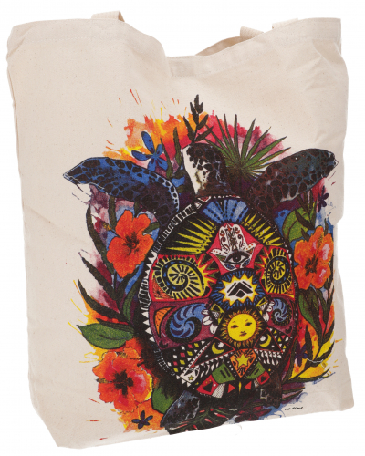 No time shopper bag, sturdy shopping bag, beach bag, yoga bag - Turtle - 48x45x13 cm 
