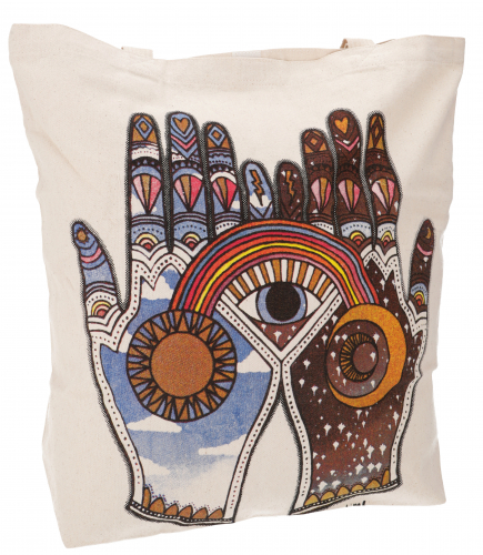 No time shopper bag, sturdy shopping bag, beach bag, yoga bag - Third eye - 48x45x13 cm 
