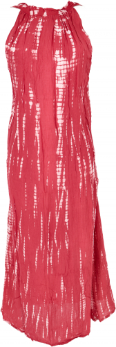 Batik maxi dress, boho beach dress, high neck summer dress, long dress - red