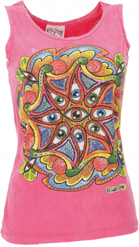 No Time Tank Top, Yoga-Top - Drittes Auge/ pink