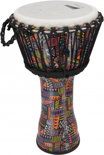 Colored Djembe, wooden drum, percussion rhythm sound instrument - 48 cm