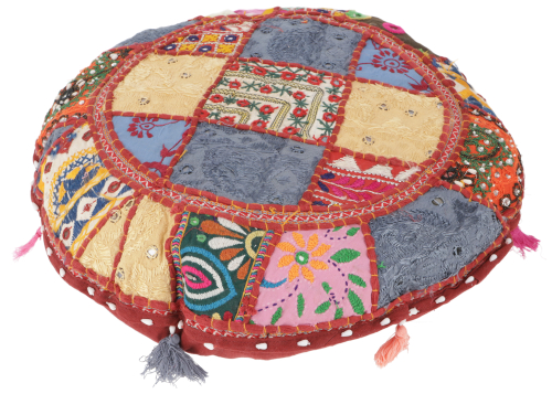 Round patchwork seat cushion with cotton filling - colorful - 15x55x55 cm  55 cm
