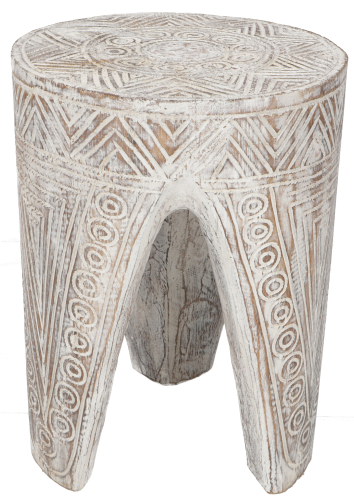 Hand-carved three-legged stool - 40x28x28 cm  28 cm