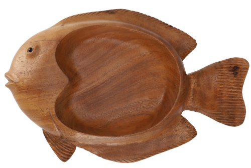Carved wooden bowl - M10 fish - 6x30x20 cm 