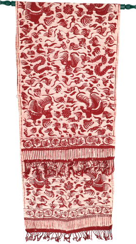 Batik Tischlufer, Wandbehang aus Indonesien - 190 x 50 Design 6 - 50x190x0,2 cm 