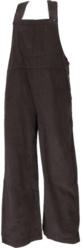 Corduroy dungarees, boho pants, jumpsuit, overall - black