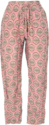 Slim pants, pencil pants, silky shimmering summer pants - dusky pink