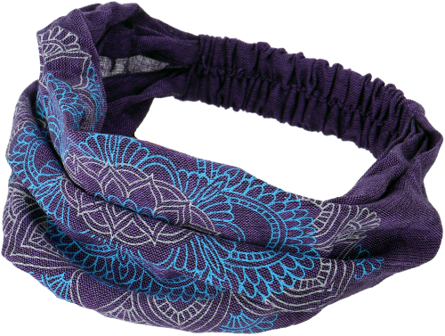 Hairband, headband, bandana mandala headgear - purple