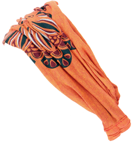Haarband, Kopfband, Bandana farbenfrohem Mandala, Kopfbedeckung - orange