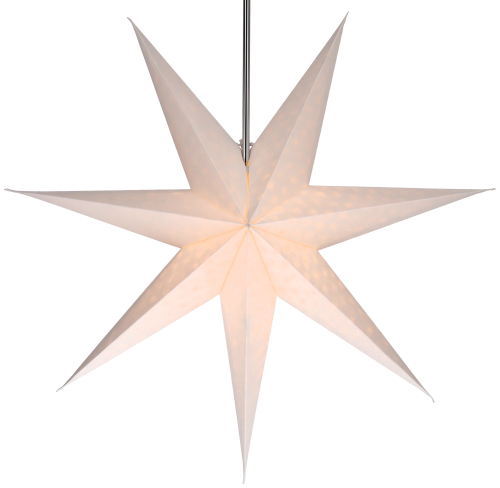 Foldable Advent illuminated paper star, poinsettia 60 cm - Capella