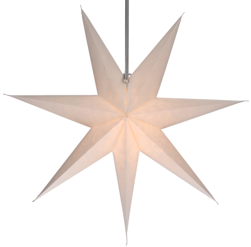 Foldable Advent illuminated paper star, poinsettia 60 cm - Capello