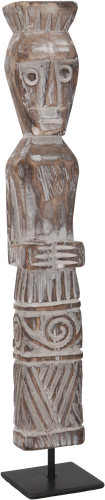 Wooden figure, sculpture, carving in primitive style - Model 5 - 43x7x7 cm 