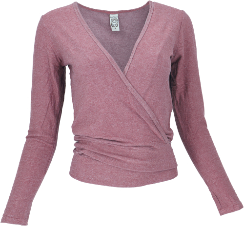 Wrap shirt, sweater, wrap jacket, yoga shirt - dusky pink