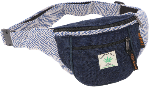 Practical belt bag, ethno bum bag, side bag - blue - 15x20x5 cm 