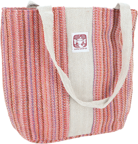 Natural shoulder bag, shopper from Nepal - rust - 31x35x9 cm 