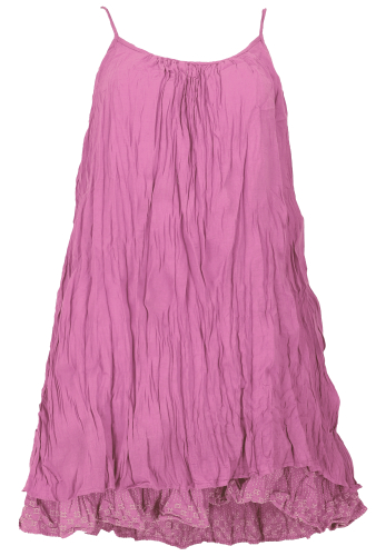 Boho crinkle dress, mini dress, summer dress, beach dress, layered dress - pink