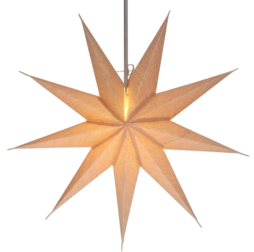 Foldable Advent illuminated paper star, poinsettia 60 cm - Atlantis