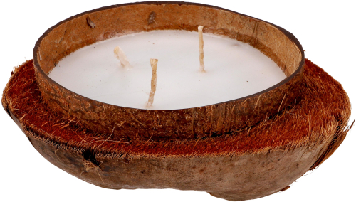 Large exotic 3-piece scented candle coconut 18 cm in 7 fragrances