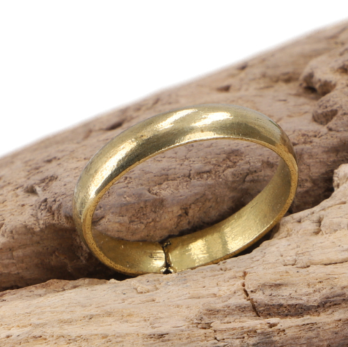 Goldfarbener Ring aus Indien, Daumenring - 0,4 cm 2 cm