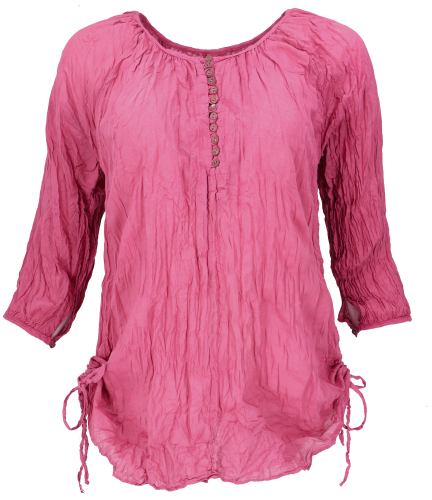 Boho crinkle blouse to gather, blouse shirt, crinkle blouse - dusky pink