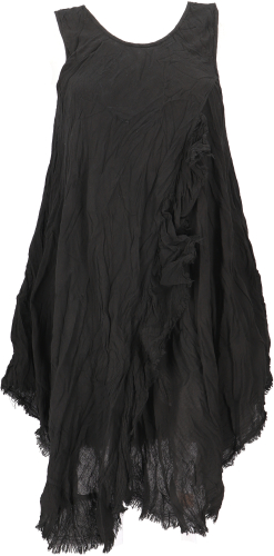 Boho summer dress, airy crinkle dress, maxi dress, beach dress - black