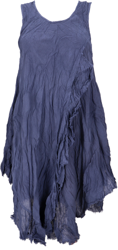 Boho summer dress, airy crinkle dress, maxi dress, beach dress - blue