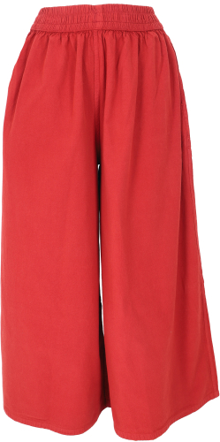 Comfortable palazzo pants, wide Marlene pants, boho flared pants, culottes - red
