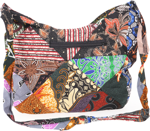 Patchwork batik bag, sadhu bag, hippie bag, shoulder bag - colorful/mix - 25x35x5 cm 