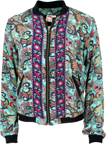 Boho style bomber jacket - turquoise