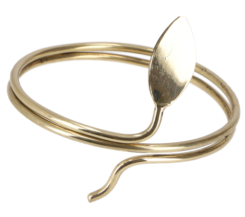 Indian upper arm bangle brass, boho bracelet, boho bangle - Model 2/gold 9 cm