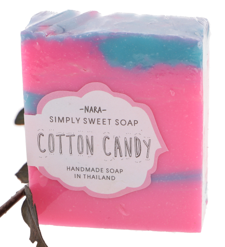 Handmade Sweet Candy soap, 100 g, Fair Trade - Cotton Candy - 2,5x7x6 cm 