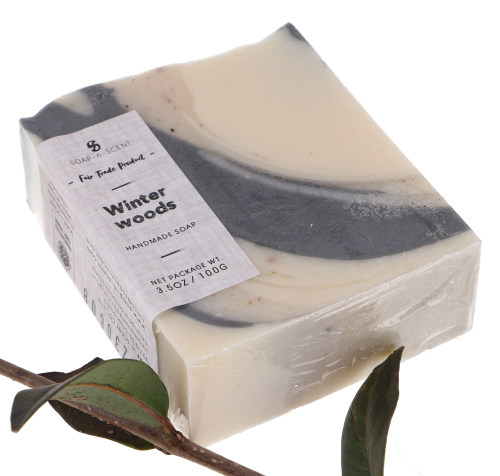 Handmade Season Collection Soap, 100 g, Fair Trade - Winter Woods - 2,5x7x6 cm 