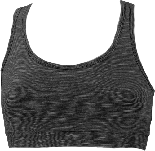 BraTop, yoga top made from organic cotton - anthracite