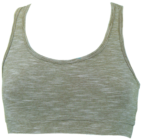 BraTop, yoga top made from organic cotton - light olive green