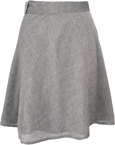 Lightweight wrap skirt, boho cotton summer skirt - gray