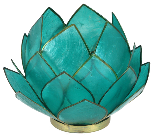 Lotus tealight shell 14*10 cm - turquoise