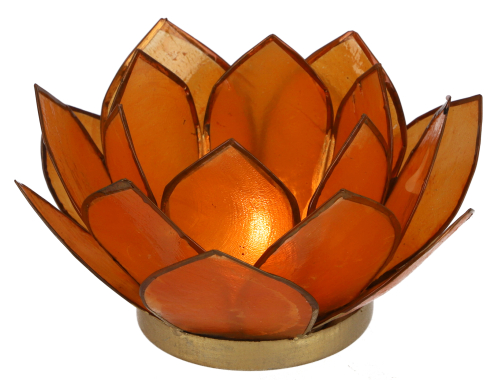 Lotus tealight shell 14*6 cm - orange