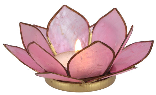 Lotus Teelicht Muschel 11*4 cm - rosa