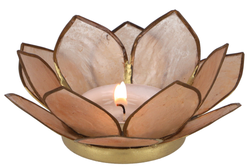 Lotus tealight shell 11*4 cm - sand-colored