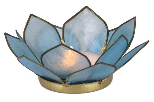 Lotus tealight shell 11*4 cm - sky blue